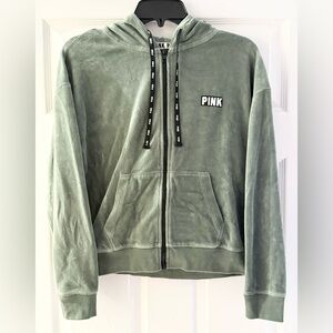 Pink Victoria’s Secret zip-up hoodie size xs